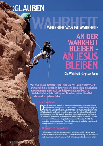 Perspektive 2009 10 an der wahrheit bleiben an jesus bleiben