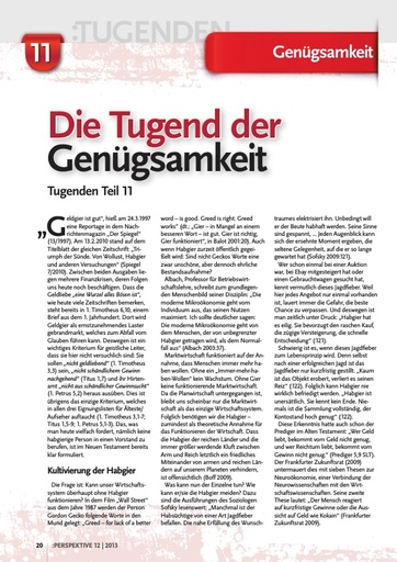 Perspektive 2013 12 die tugend der genuegsamkeit