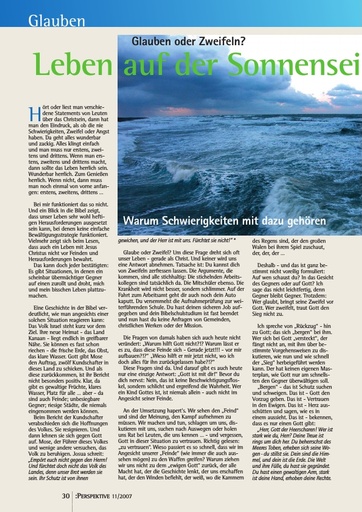 Perspektive 2007 11 leben auf der sonnenseite