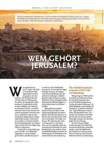Perspektive 2018 02 Wem gehört Jerusalem?
