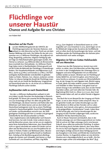 Perspektive 2015 01 fluechtlinge vor unserer haustuer
