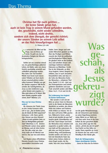Perspektive 2006 04 was geschah als jesus gekreuzigt wurde