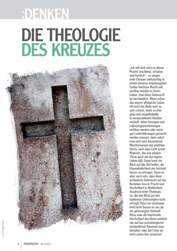 Perspektive 2009 04 die theologie des kreuzes
