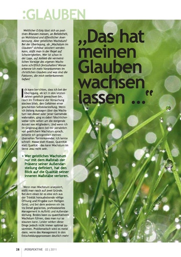Perspektive 2011 02 das hat meinen glauben wachsen lassen
