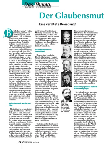 Perspektive 2003 10 der glaubensmut der vaeter