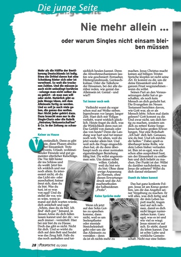 Perspektive 2003 03 nie mehr allein