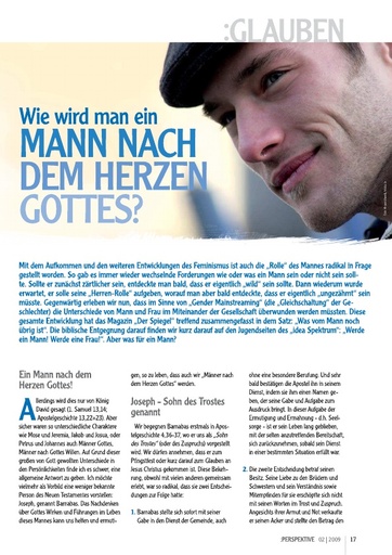 Perspektive 2009 02 wie wird man ein mann nach dem herzen gottes