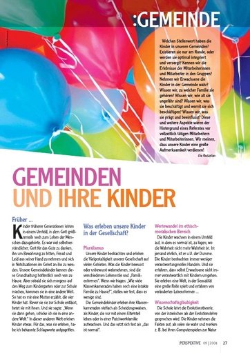 Perspektive 2008 09 gemeinden und ihre kinder