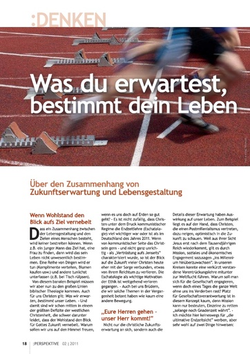 Perspektive 2011 02 was du erwartest bestimmt dein leben
