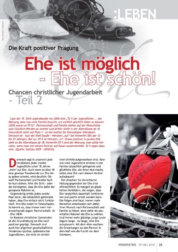 Perspektive 2010 07 ehe ist moeglich ehe ist schoen