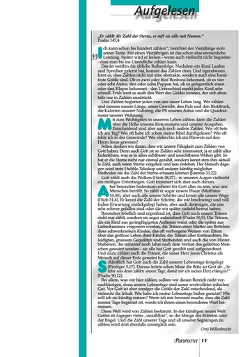 Perspektive 2001 11 er zaehlt die sterne