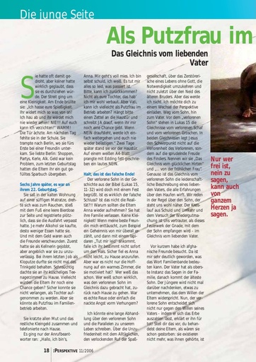 Perspektive 2006 11 als putzfrau im familienbetrieb