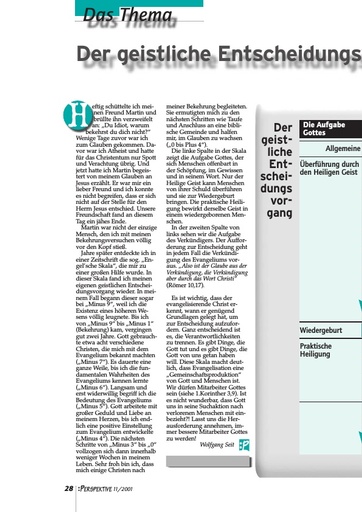 Perspektive 2001 11 der geistliche entscheidungsvorgang