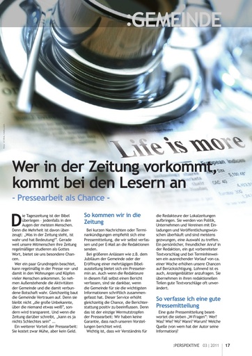 Perspektive 2011 03 wer in der zeitung vorkommt