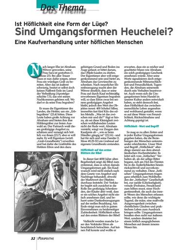 Perspektive 2001 01 sind umangsformen heuchelei