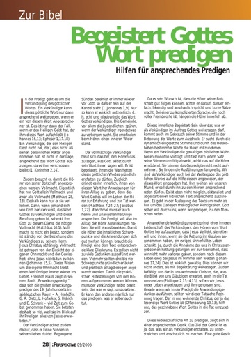 Perspektive 2006 09 begeistert gottes wort predigen