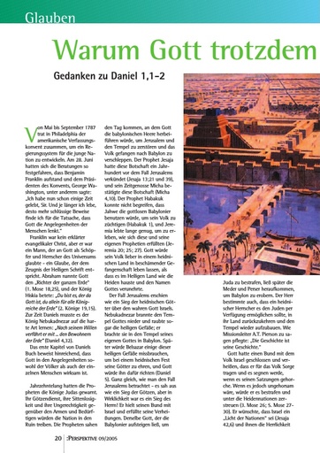 Perspektive 2005 09 warum gott trotzdem alles lenkt