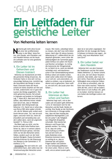 Perspektive 2011 06 ein leitfaden fuer geistliche leiter