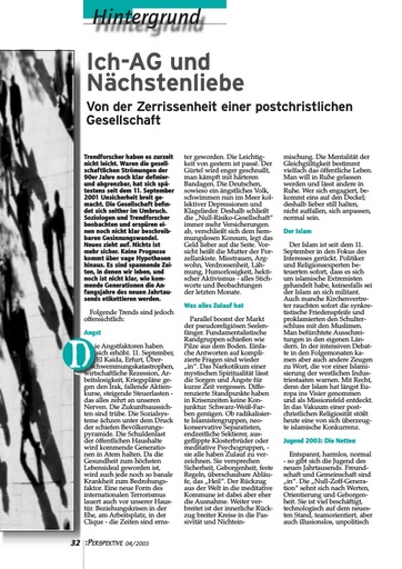 Perspektive 2003 04 ich ag und naechstenliebe