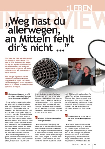 Perspektive 2012 04 weg hast du allerwegen an mitteln fehlt dirs nicht