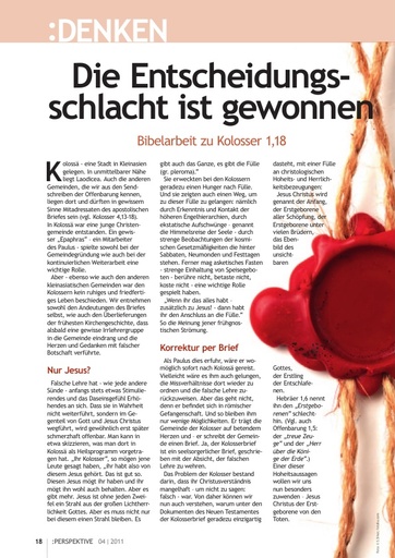 Perspektive 2011 04 die entscheidungsschlacht ist gewonnen