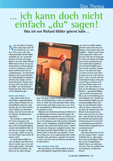 Perspektive 2005 07 ich kann doch nicht einfach du sagen