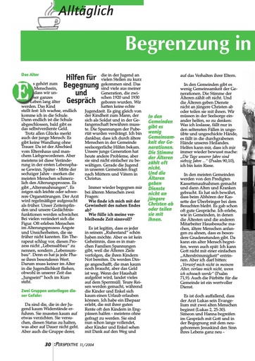 Perspektive 2004 11 begrenzung in alter und krankheit