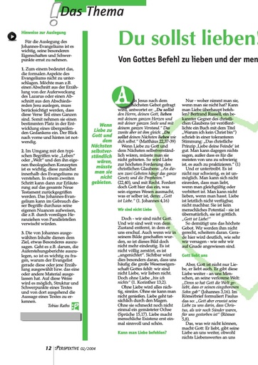 Perspektive 2004 02 du sollst lieben