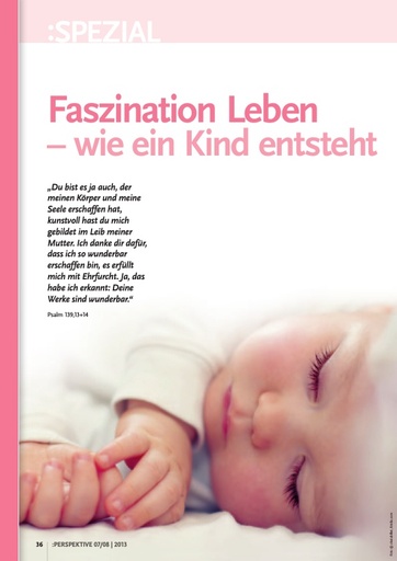Perspektive 2013 07 faszination leben wie ein kind entsteht