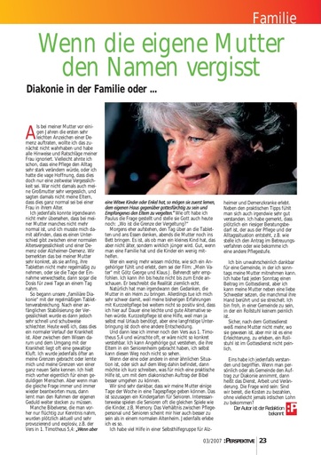 Perspektive 2007 03 wenn die eigene mutter den namen vergisst