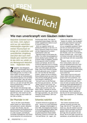 Perspektive 2012 01 natuerlich wie man unverkrampft vom glauben reden kann