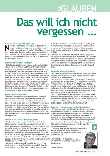 Perspektive 2012 05 das will ich nicht vergessen