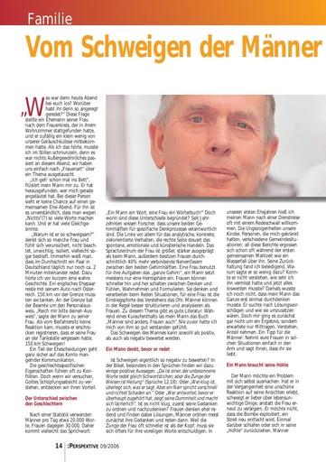 Perspektive 2006 09 vom schweigen der maenner und reden der frauen