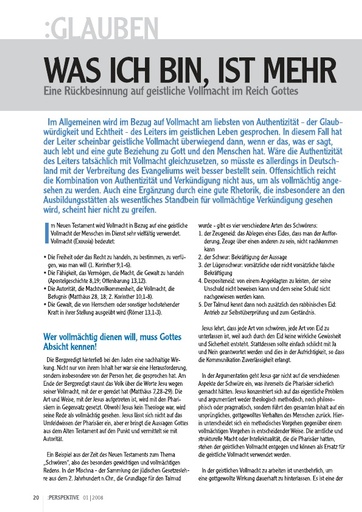 Perspektive 2008 01 was ich bin ist mehr als das was ich tue