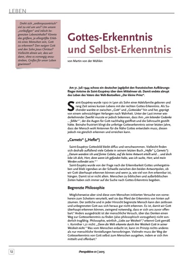 Perspektive 2015 01 gottes erkenntnis und selbst erkenntnis