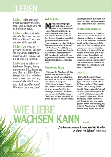 Perspektive 2009 12 wie liebe wachsen kann