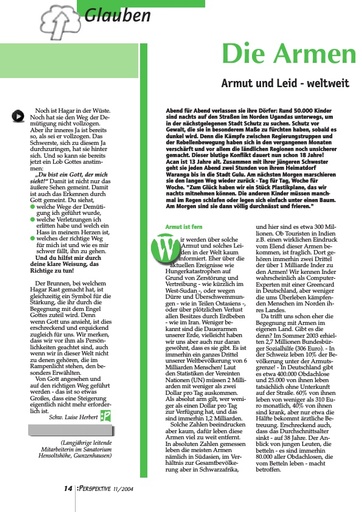 Perspektive 2004 11 die armen nicht vergessen