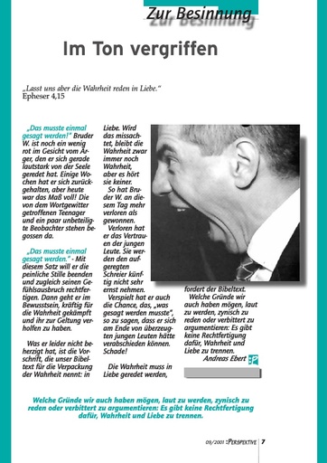 Perspektive 2001 09 im ton vergriffen