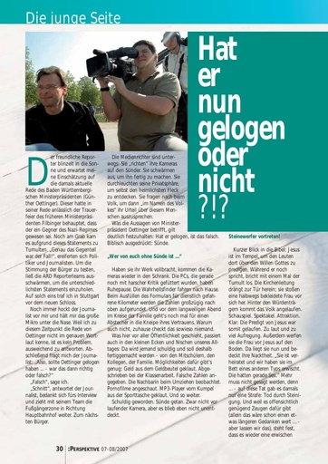 Perspektive 2007 07 hat er nun gelogen