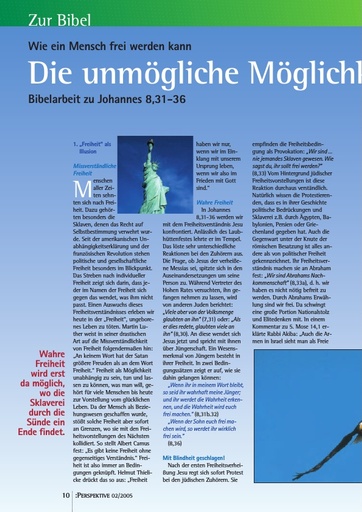 Perspektive 2005 02 die unmoegliche moeglichkeit