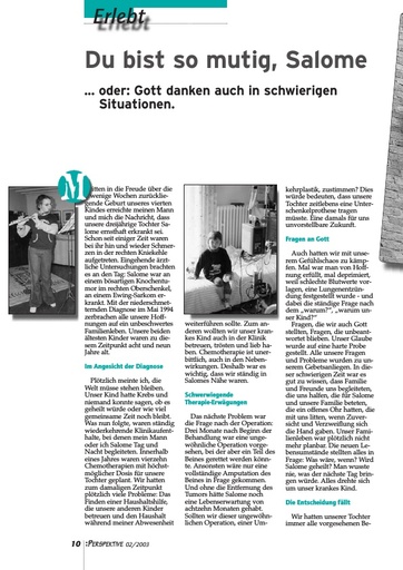 Perspektive 2003 02 du bist so mutig salome