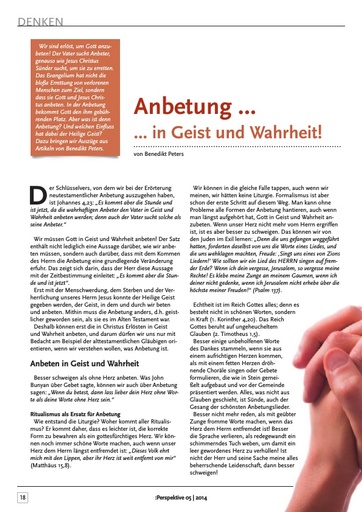 Perspektive 2014 05 anbetung in geist und wahrheit