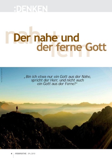 Perspektive 2010 09 der nahe und der ferne gott