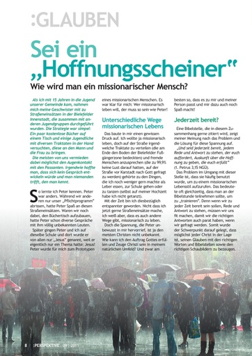 Perspektive 2011 09 sei ein hoffnungsscheiner