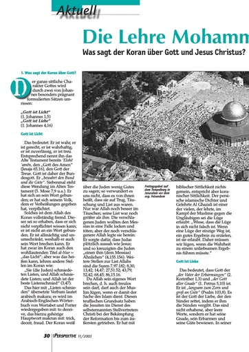 Perspektive 2003 11 die lehre mohammeds in biblischer sicht