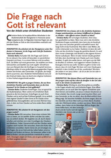 Perspektive 2014 01 die frage nach gott ist relevant