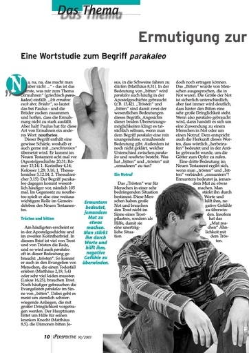 Perspektive 2001 10 ermutigung zur ermutigung
