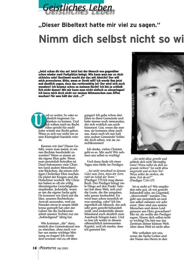 Perspektive 2003 04 nimm dich selbst nicht so wichtig