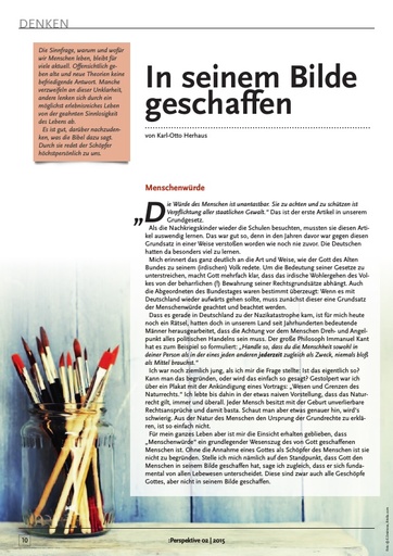 Perspektive 2015 02 in seinem bilde geschaffen