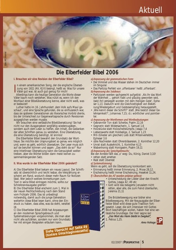 Perspektive 2007 02 die elberfelder bibel 2006